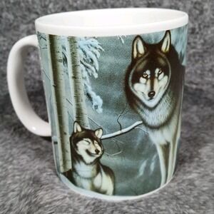 LINYI Alaska Siberian Husky Dog Coffee Mug NEW!